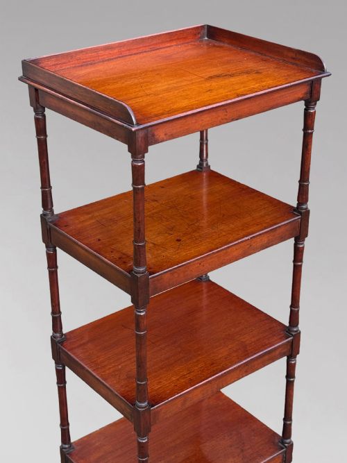 19TH CENTURY GEORGE IV MAHOGANY WHATNOT MUSIC STAND C1820 - ADDITIONAL PHOTO 2