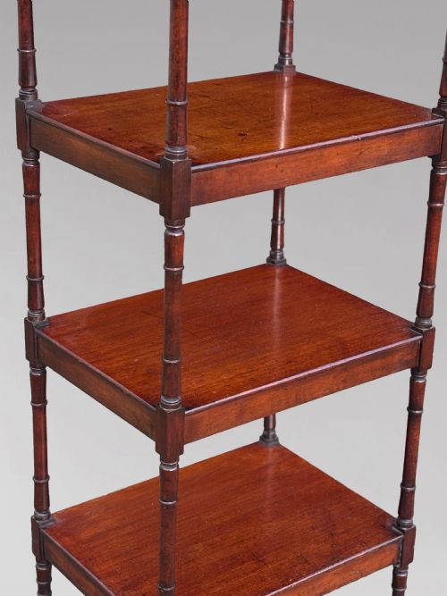 19TH CENTURY GEORGE IV MAHOGANY WHATNOT MUSIC STAND C1820 - ADDITIONAL PHOTO 3