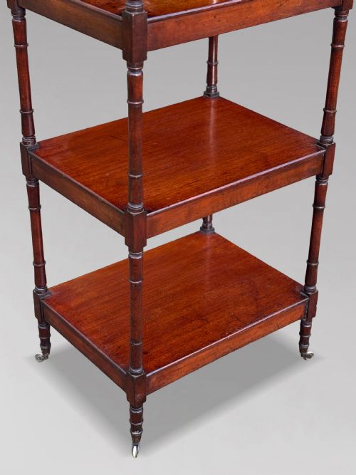 19TH CENTURY GEORGE IV MAHOGANY WHATNOT MUSIC STAND C1820 - ADDITIONAL PHOTO 4