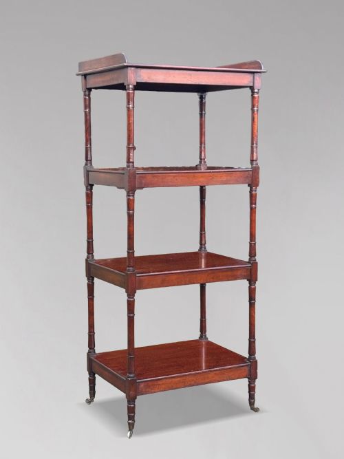 19TH CENTURY GEORGE IV MAHOGANY WHATNOT MUSIC STAND C1820 - ADDITIONAL PHOTO 6