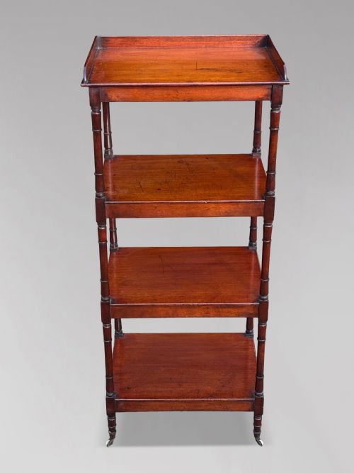 19TH CENTURY GEORGE IV MAHOGANY WHATNOT MUSIC STAND C1820 - ADDITIONAL PHOTO 7