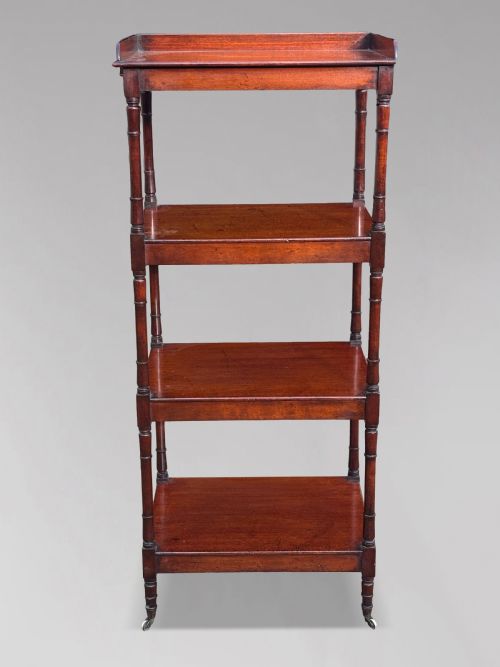 19TH CENTURY GEORGE IV MAHOGANY WHATNOT MUSIC STAND C1820 - ADDITIONAL PHOTO 9