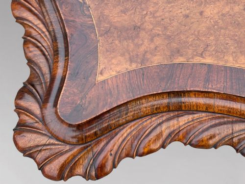 19TH CENTURY VICTORIAN PERIOD BURR WALNUT CENTRE TABLE C1850 - ADDITIONAL PHOTO 8