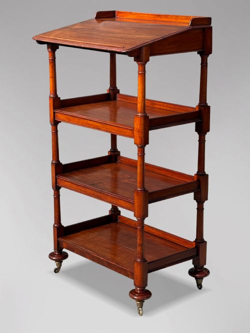 19TH CENTURY GEORGE IV MAHOGANY WHATNOT MUSIC STAND C1820 - ADDITIONAL PHOTO 7