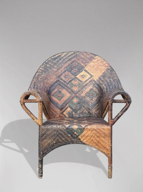 ARTS CRAFTS WICKER ARMCHAIR BY DRYAD C1920 - ADDITIONAL PHOTO 1