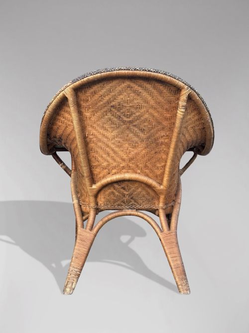ARTS CRAFTS WICKER ARMCHAIR BY DRYAD C1920 - ADDITIONAL PHOTO 3