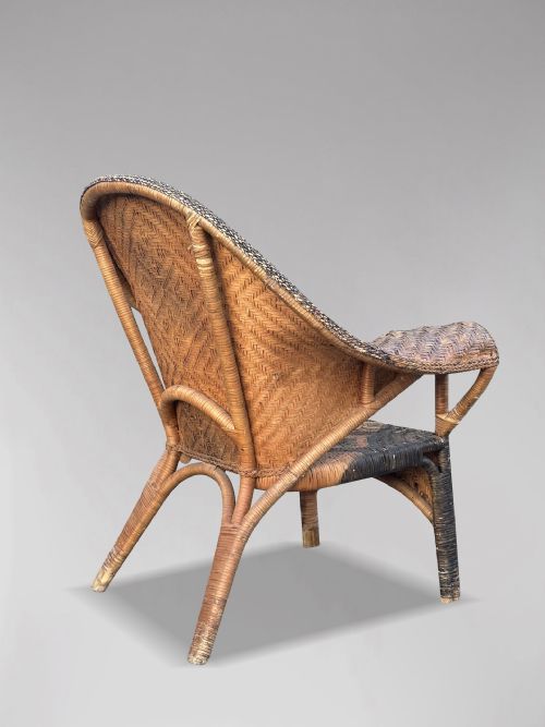 ARTS CRAFTS WICKER ARMCHAIR BY DRYAD C1920 - ADDITIONAL PHOTO 5