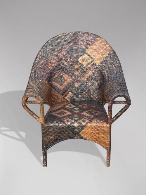 ARTS CRAFTS WICKER ARMCHAIR BY DRYAD C1920 - ADDITIONAL PHOTO 6
