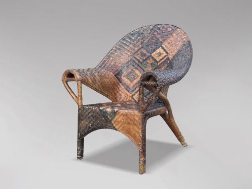 ARTS CRAFTS WICKER ARMCHAIR BY DRYAD C1920 - ADDITIONAL PHOTO 7