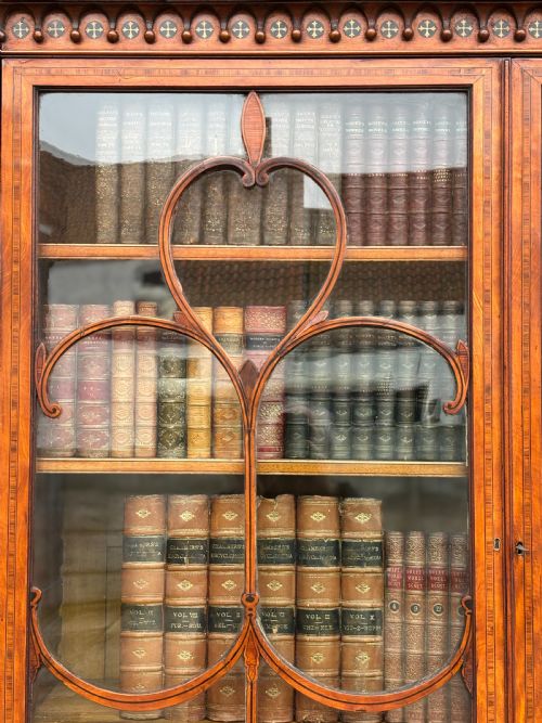 18TH CENTURY GEORGE III PERIOD INLAID SATINWOOD BUREAU BOOKCASE C1770 - ADDITIONAL PHOTO 12