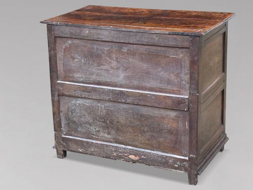 17TH CENTURY CHARLES II OAK GEOMETRIC CHEST OF DRAWERS C1680 - ADDITIONAL PHOTO 2