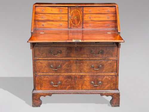 UNTOUCHED 18TH CENTURY GEORGE III PERIOD MAHOGANY BUREAU C1790 - ADDITIONAL PHOTO 4