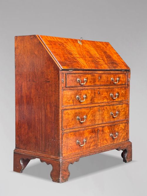 UNTOUCHED 18TH CENTURY GEORGE III PERIOD MAHOGANY BUREAU C1790 - ADDITIONAL PHOTO 10