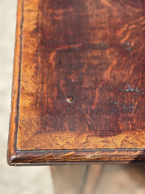 19TH CENTURY GEORGIAN OAK BURR ELM MARQUETRY DRESSER BASE C1820 - ADDITIONAL PHOTO 11