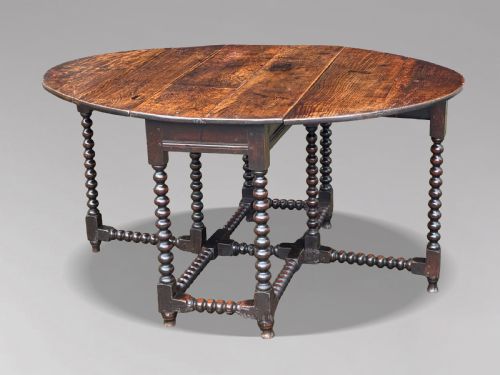 17TH CENTURY CHARLES II OAK GATELEG TABLE C1680 - ADDITIONAL PHOTO 5