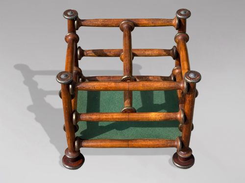 19TH CENTURY UNUSUAL WALNUT CANTERBURY OR MAGAZINE RACK C1890 - ADDITIONAL PHOTO 1
