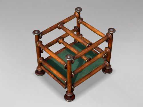 19TH CENTURY UNUSUAL WALNUT CANTERBURY OR MAGAZINE RACK C1890 - ADDITIONAL PHOTO 4