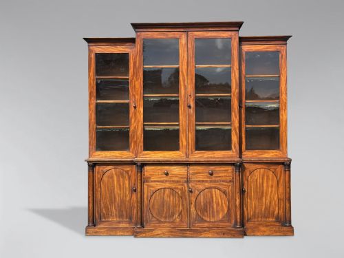 19TH CENTURY WILLIAM IV MAHOGANY LIBRARY BOOKCASE C1840 - ADDITIONAL PHOTO 1