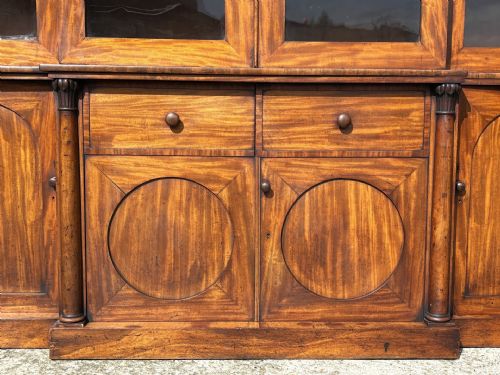 19TH CENTURY WILLIAM IV MAHOGANY LIBRARY BOOKCASE C1840 - ADDITIONAL PHOTO 5