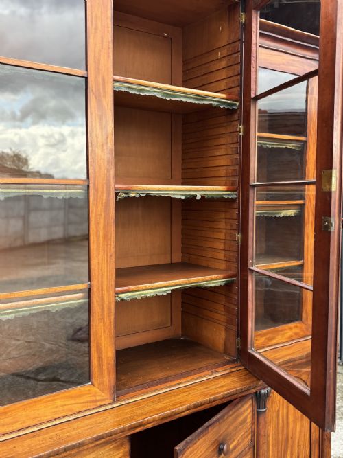 19TH CENTURY WILLIAM IV MAHOGANY LIBRARY BOOKCASE C1840 - ADDITIONAL PHOTO 9
