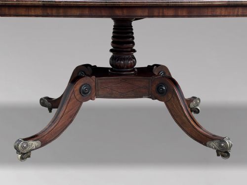 18TH CENTURY GEORGE III MAHOGANY BRASS INLAY CENTRE TABLE C1790 - ADDITIONAL PHOTO 7