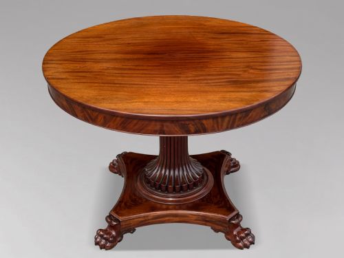 19TH CENTURY FRENCH CHARLES X MAHOGANY CENTRE TABLE C1830 - ADDITIONAL PHOTO 4
