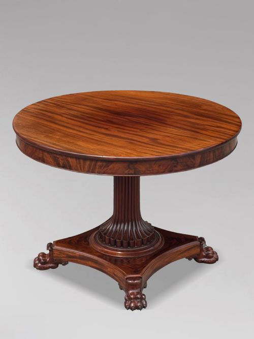 19TH CENTURY FRENCH CHARLES X MAHOGANY CENTRE TABLE C1830 - ADDITIONAL PHOTO 7