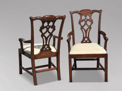 SET OF 6 MAHOGANY EDWARDIAN CHIPPENDALE DINING CHAIRS C1910 - ADDITIONAL PHOTO 2