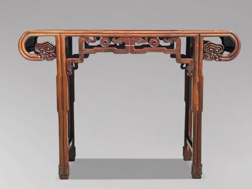 19TH CENTURY CHINESE HONGMU AMBOYNA ALTAR TABLE C1890 - ADDITIONAL PHOTO 3