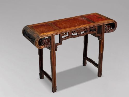 19TH CENTURY CHINESE HONGMU AMBOYNA ALTAR TABLE C1890 - ADDITIONAL PHOTO 10