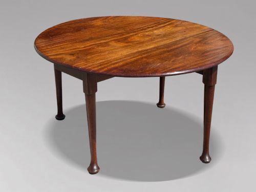 18TH CENTURY GEORGE II MAHOGANY DROPLEAF DINING TABLE C1760