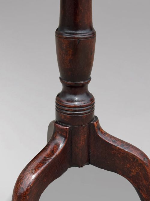 18TH CENTURY GEORGE III PERIOD MAHOGANY TRIPOD TABLE C1790 - ADDITIONAL PHOTO 5