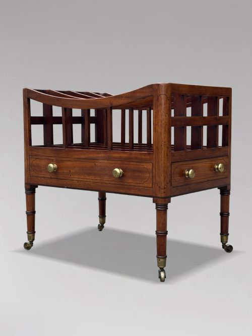 18TH CENTURY GEORGE III PERIOD MAHOGANY CANTERBURY C1790