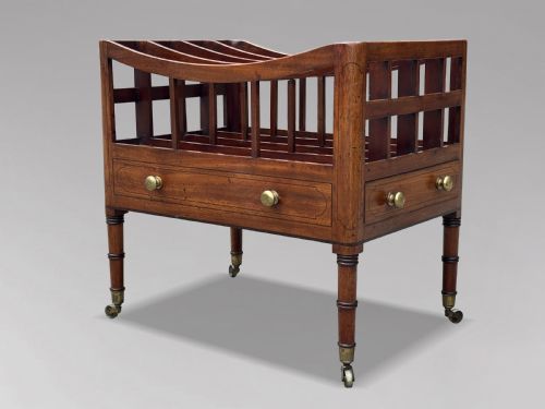 18TH CENTURY GEORGE III PERIOD MAHOGANY CANTERBURY C1790 - ADDITIONAL PHOTO 1