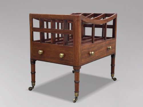 18TH CENTURY GEORGE III PERIOD MAHOGANY CANTERBURY C1790 - ADDITIONAL PHOTO 2