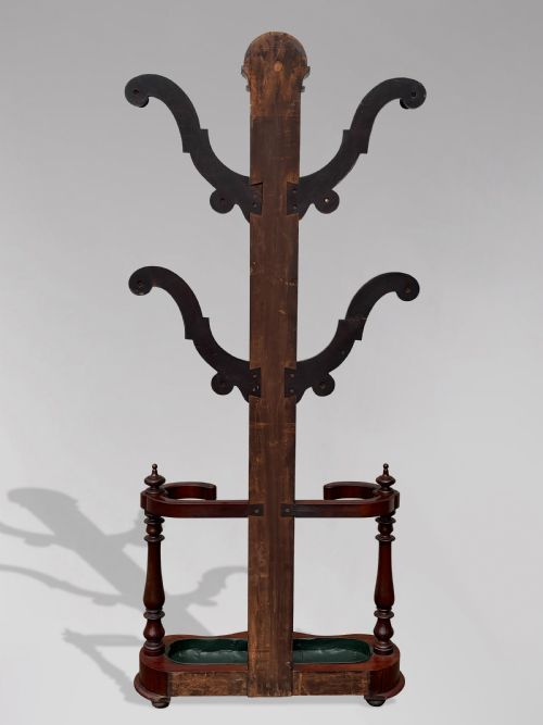 19TH CENTURY VICTORIAN PERIOD MAHOGANY HALL STAND C1870 - ADDITIONAL PHOTO 5