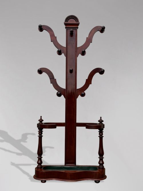 19TH CENTURY VICTORIAN PERIOD MAHOGANY HALL STAND C1870 - ADDITIONAL PHOTO 8