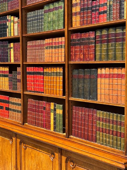19TH CENTURY FRENCH TALL OAK OPEN BOOKCASE C1850 - ADDITIONAL PHOTO 5