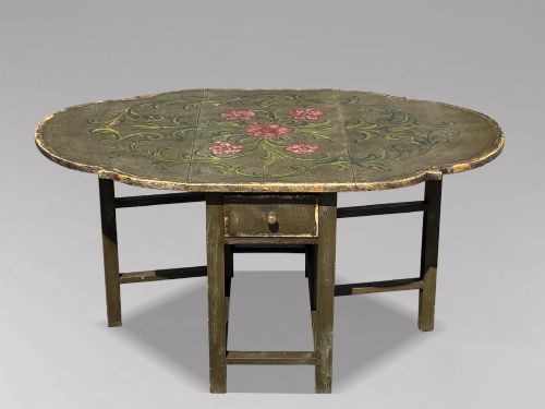 EARLY 20TH CENTURY ITALIAN GREEN PAINTED DROPLEAF TABLE - ADDITIONAL PHOTO 1