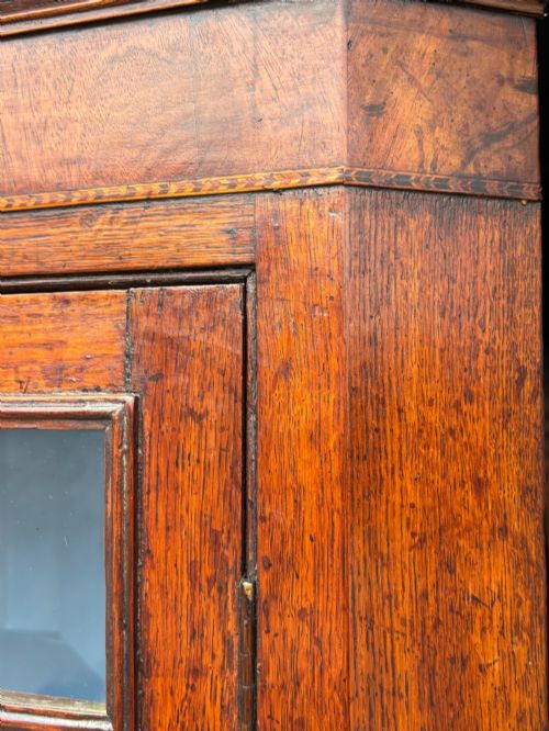 18TH CENTURY GEORGE III PERIOD OAK CORNER CUPBOARD C1780 - ADDITIONAL PHOTO 12