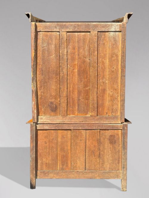 18TH CENTURY LOUIS XV OAK MASONIC BUFFET DEUX CORPS CABINET C1780 - ADDITIONAL PHOTO 7