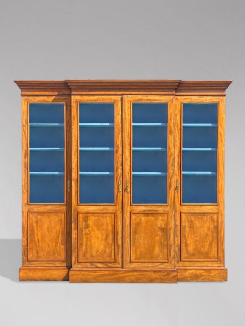 19th Century French Louis Philippe 4-Door Walnut Bookcase, C1880