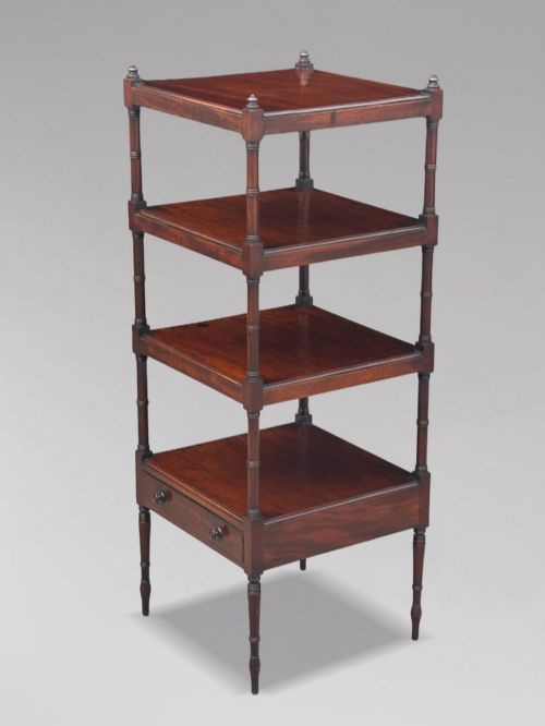 19th Century George III Mahogany Whatnot Music Stand, C1810