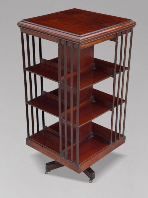 19th Century Victorian Mahogany Revolving Bookcase, C1880