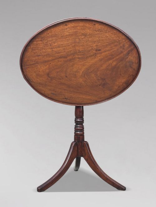 fig 1. 18TH CENTURY GEORGE III PERIOD MAHOGANY TRIPOD TABLE, C1790