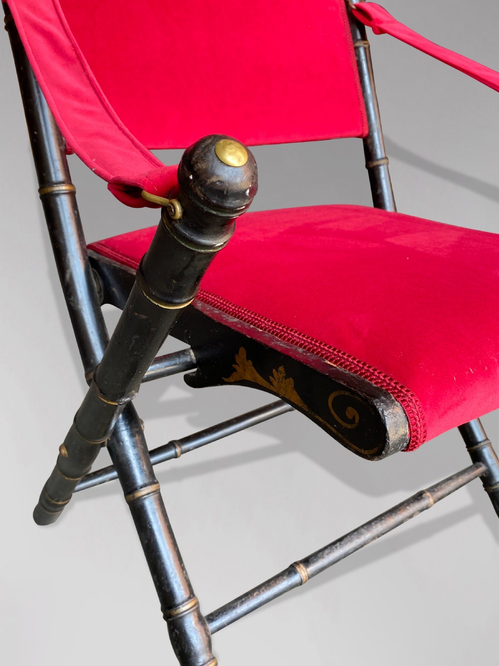 19TH CENTURY PAIR OF NAPOLEON III FOLDING ARMCHAIRS View III
