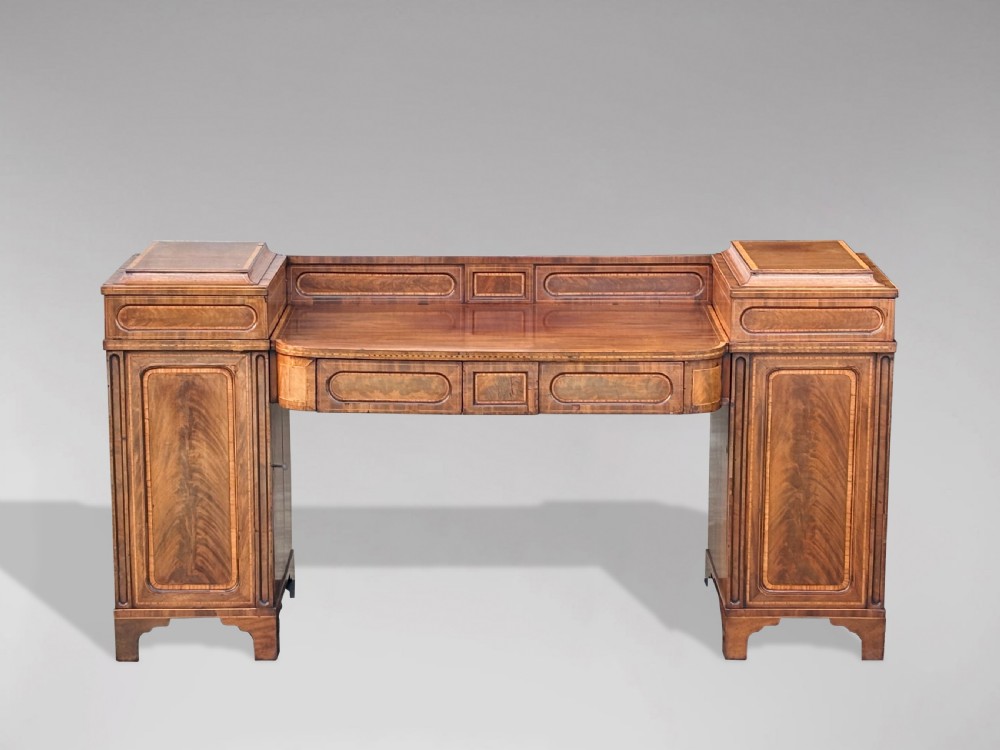 18TH CENTURY GEORGE III PERIOD MAHOGANY PEDESTAL SIDEBOARD View III