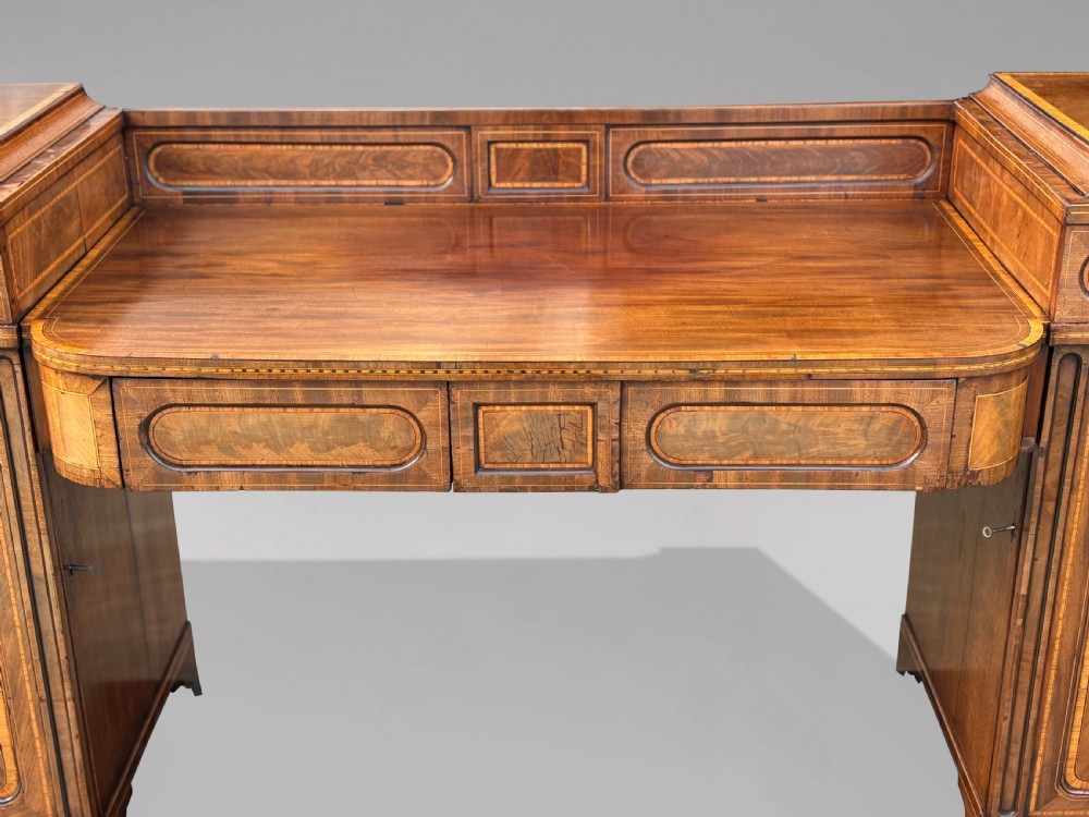 18TH CENTURY GEORGE III PERIOD MAHOGANY PEDESTAL SIDEBOARD View IV