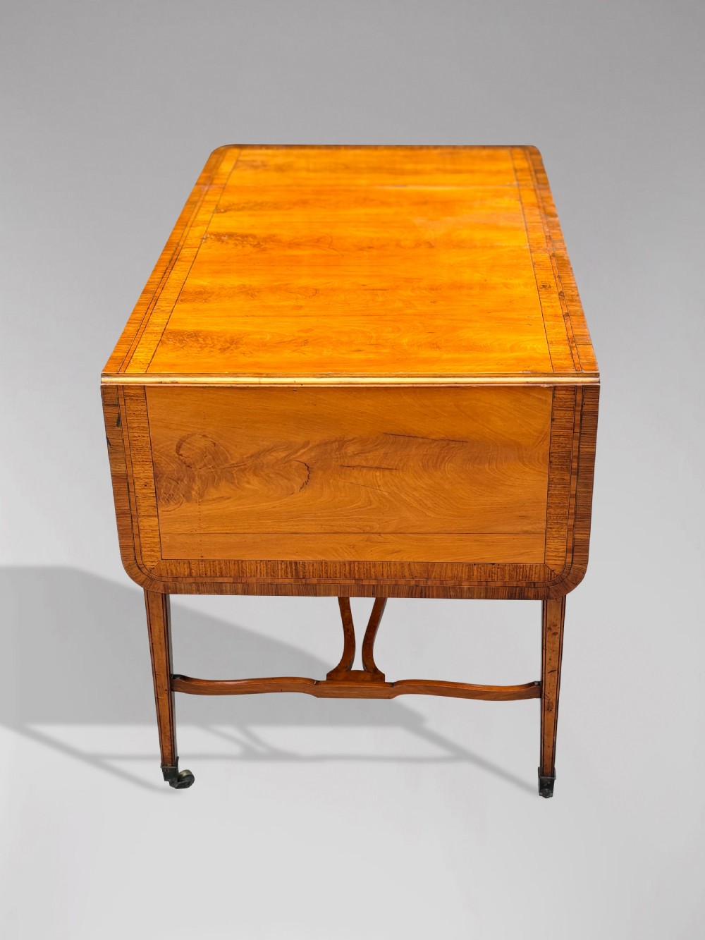 18TH CENTURY GEORGE III SHERATON PERIOD SATINWOOD SOFA TABLE View IV