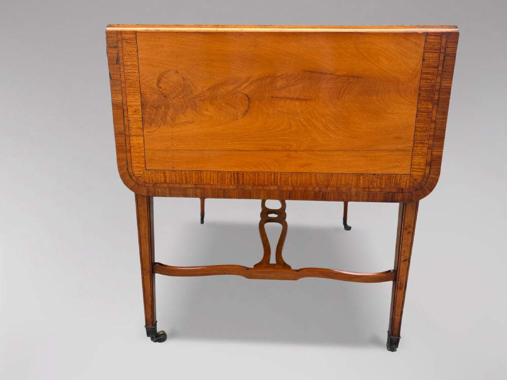 18TH CENTURY GEORGE III SHERATON PERIOD SATINWOOD SOFA TABLE View VIII